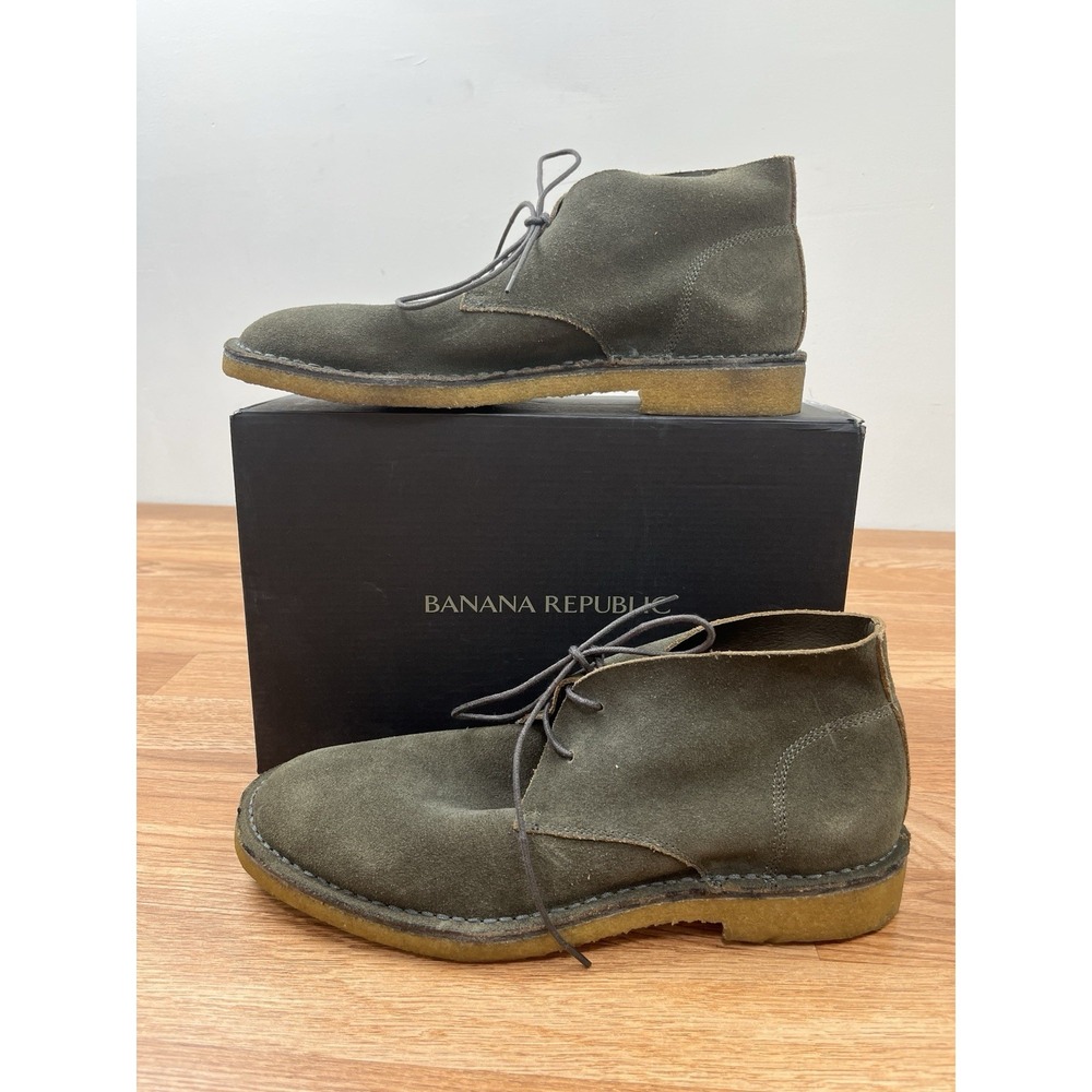 Banana Republic Brendt‎ Chukka Boots Olive Green Men's Size 10.5